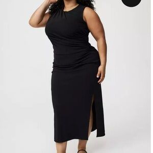 New! Maxi Ruched Side Bodycon Dress